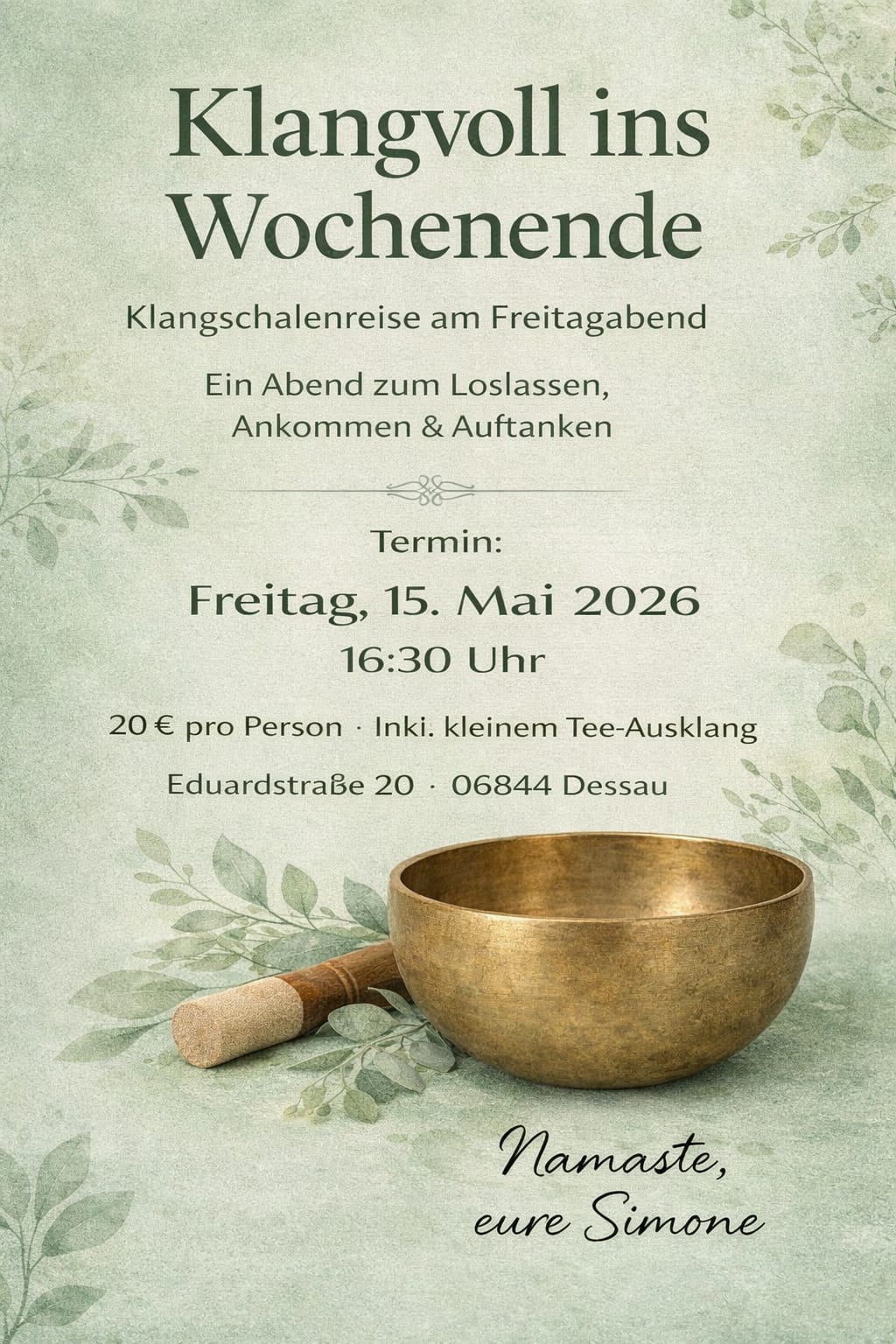 Angebot geführte Klangschalenreise im Mai 2026