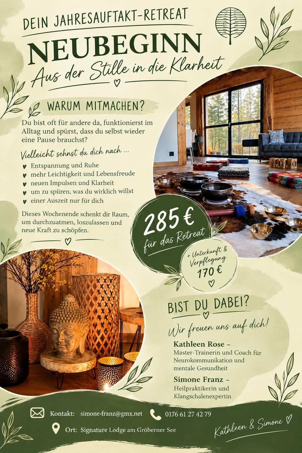 Angebot Retreat-Wochenenden 2027